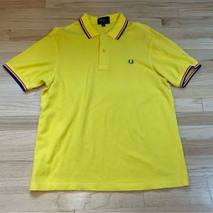 Fred Perry Men's Twin Tipped Polo Shirt M1200 Yellow/Red/Blue